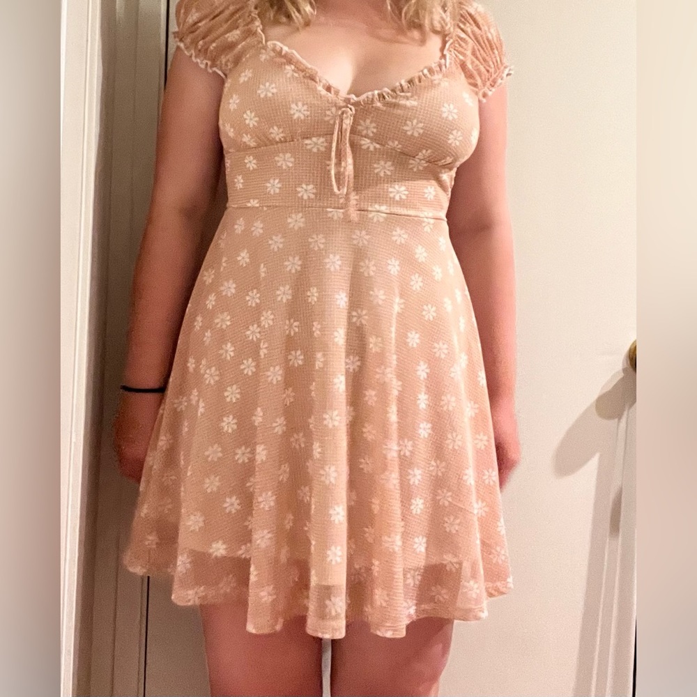Urban Outfitters Size S Pink and White Floral Babydoll Dress